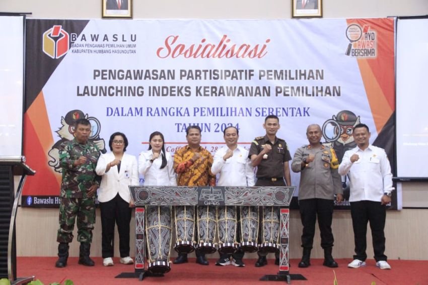 Bawaslu Humbahas Launching Peta Kerawanan Pilkada 2024