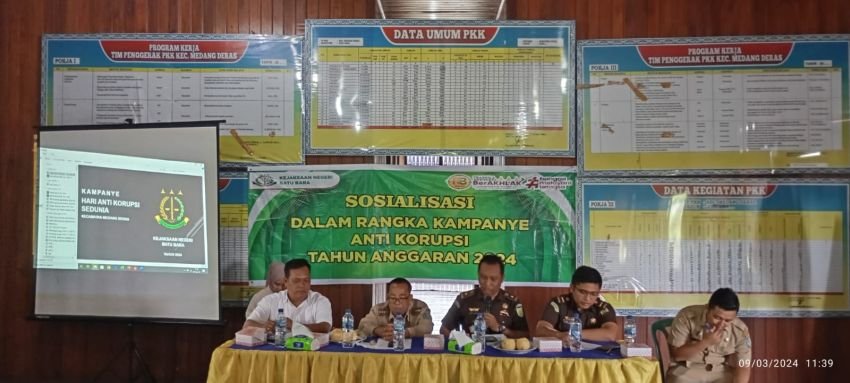 Kejari Batubara Sosialisasi Anti Korupsi di Kecamatan Medang Deras