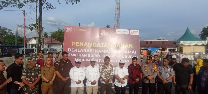 2 Paslon Bupati-Wakil Bupati Palas Deklarasikan Pilkada Damai