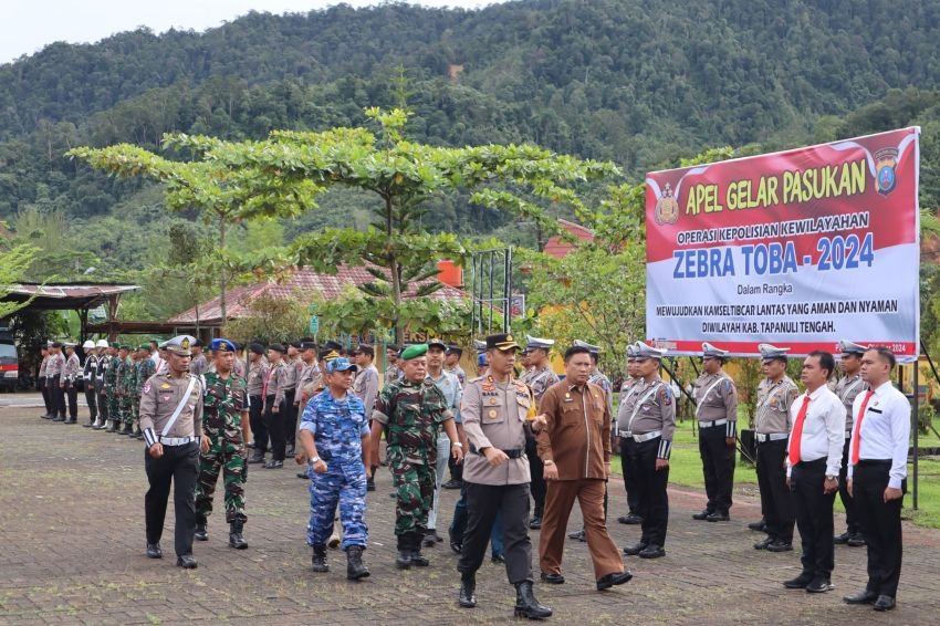 Polres Tapteng Gelar Operasi Zebra Toba 2024