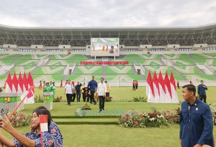 Jokowi Resmikan Stadion Utama Sumut Berbiaya Rp587 M