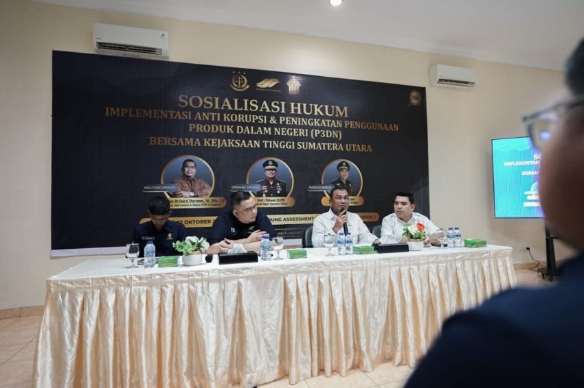 PTPN IV Regional 1 dengan Kejati Sumut Sosialisasi Hukum Implementasi Anti Korupsi dan P3DN