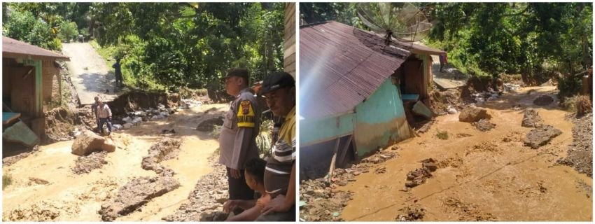 Banjir Bandang di Tanah Pinem Dairi, 4 Rumah Roboh dan Hanyut