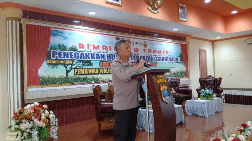 Wakapolres Buka Bimtek Gakkumdu Pemilihan Wali Kota dan Wakil Wali Kota Tahun 2024