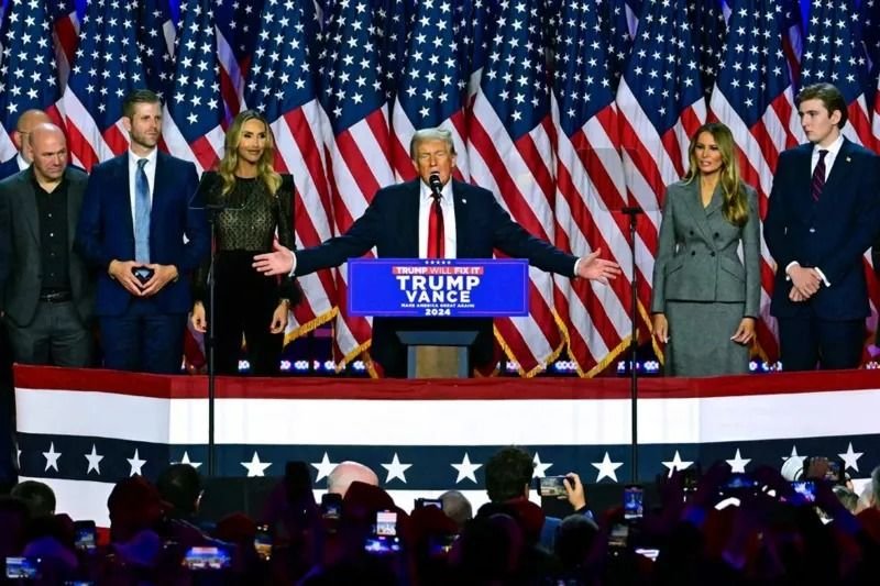 Klaim Menangkan Pilpres AS, Donald Trump Sampaikan Pidato Kemenangan