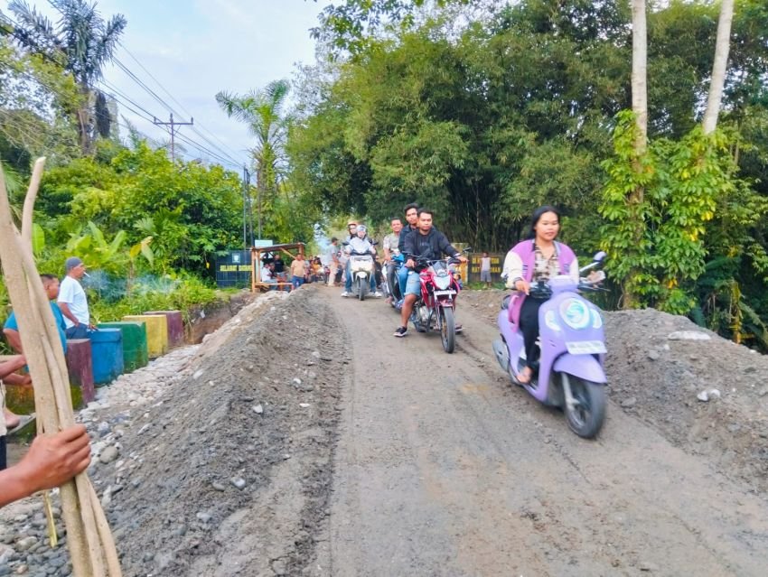 Jembatan Penghubung Simalungun-Asahan yang Putus Sudah Bisa Dilalui