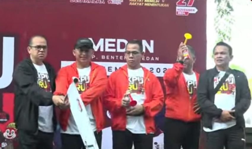 Tingkatkan Partisipasi Pemilih, KPU Sumut Gelar KPU Fun Run 2024