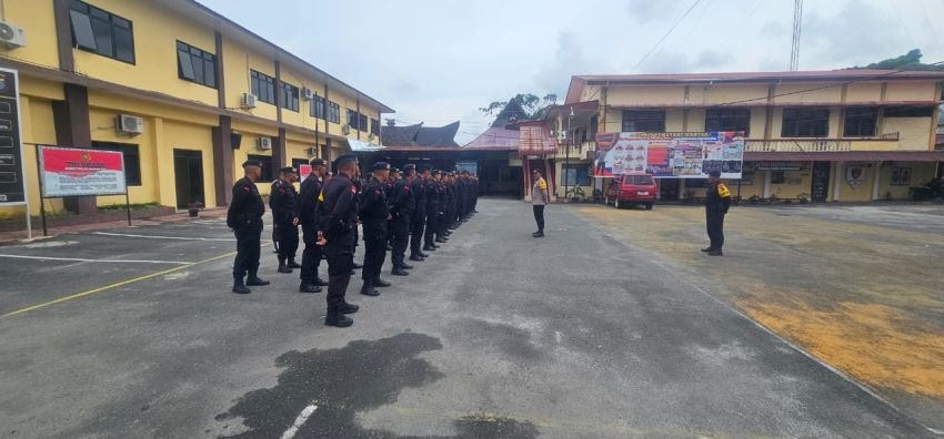 Polres Pematangsiantar Sambut Kedatangan 60 Personel BKO Sat Brimob Polda Sumut