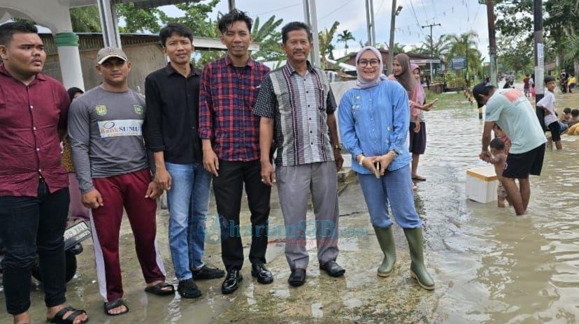 Camat Tanjung Beringin Kunjungi Warga Terdampak Banjir