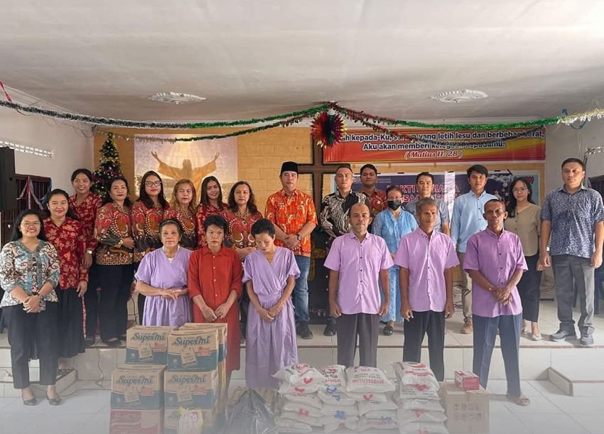 Sambut Natal, Pegawai Lapas Lubukpakam Gelar Bakti Sosial ke Panti Rehab