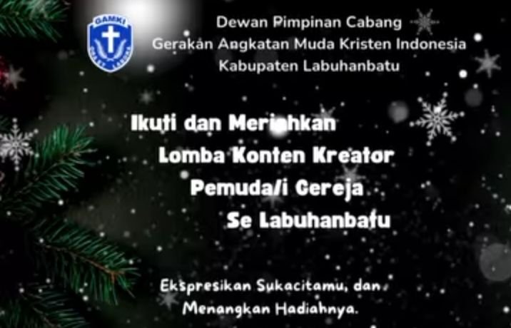 Sambut Natal, GAMKI Labuhanbatu Adakan Lomba Konten Menarik untuk Pemuda Pemudi Gereja