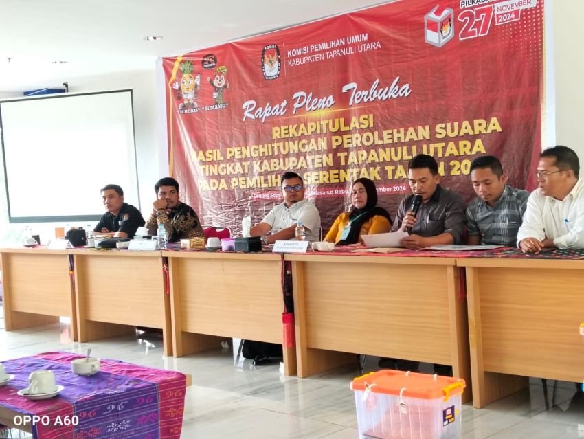 Hasil Rekapitulasi Penghitungan Suara di KPU Taput, Paslon JTP - Dens Peraih Suara Terbanyak