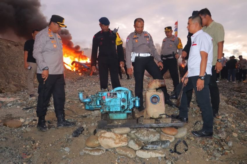 Polres Madina Tindak PETI Gunakan Donfeng di Kotanopan