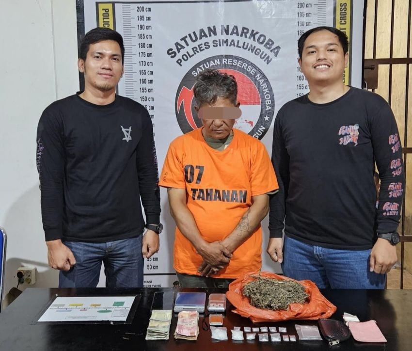 Polres Simalungun Ringkus Pengedar Narkoba, Sabu dan Ganja Disita