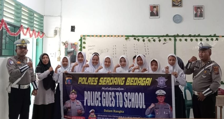 Police Goes to School, Satlantas Polres Sergai Ajak Pelajar Tertib Berlalu Lintas