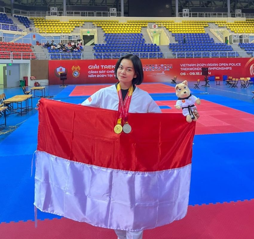 Polwan Polda Sumut Ukir Prestasi di Asian Police Taekwondo Championship 2024