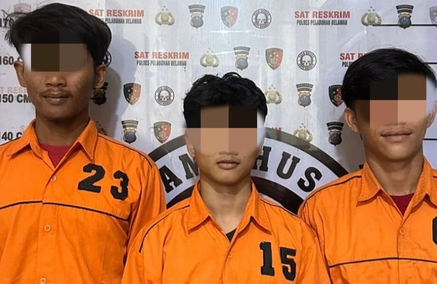 Polres Belawan Tangkap 3 Remaja Pelaku Tawuran Gunakan Sajam