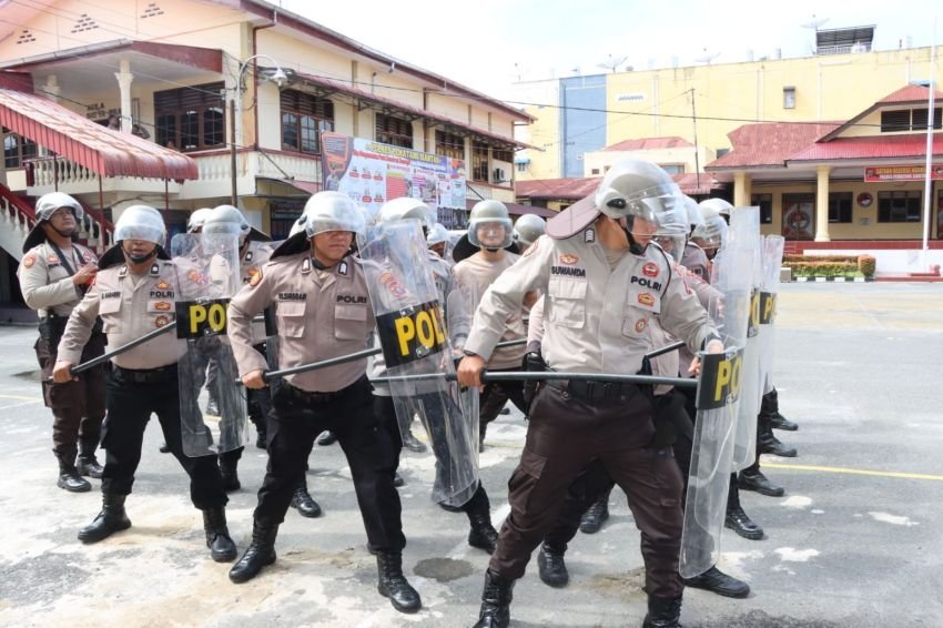 Antisipasi Gangguan Kamtibmas, Polres Pematangsiantar Giatkan Latihan Dalmas