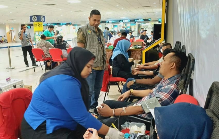 Karyawan PT Angkasa Pura Aviasi Gelar Donor Darah