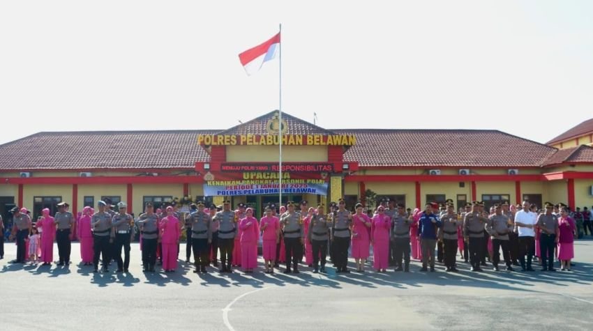 39 Personel Polres Belawan Naik Pangkat