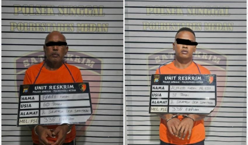 Polsek Sunggal Ringkus Bapak dan Anak Pelaku Pembunuhan Matius Ginting