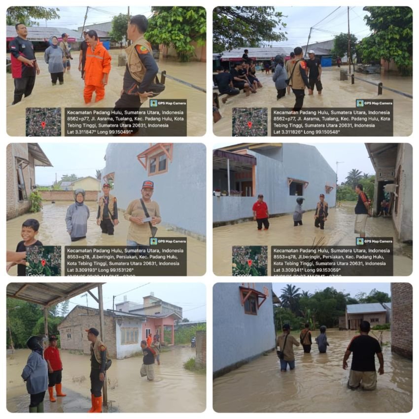 Luapan Sungai Bahilang Genangi 12 Kelurahan di Tebingtinggi