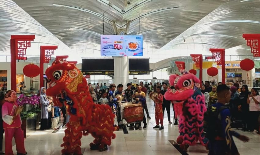 Tahun Baru Imlek 2025, Bandara Kualanamu Gelar Atraksi Barongsai