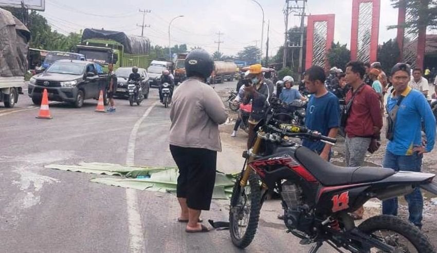 Seorang Anggota TNI Tewas Digilas Truk di Jalinsum Tanjungmorawa