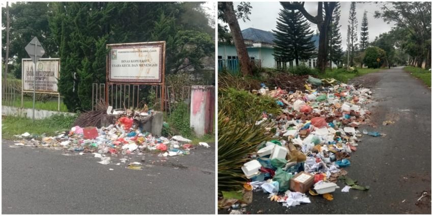 Sampah Berserakan di Lingkungan Kantor OPD Simalungun