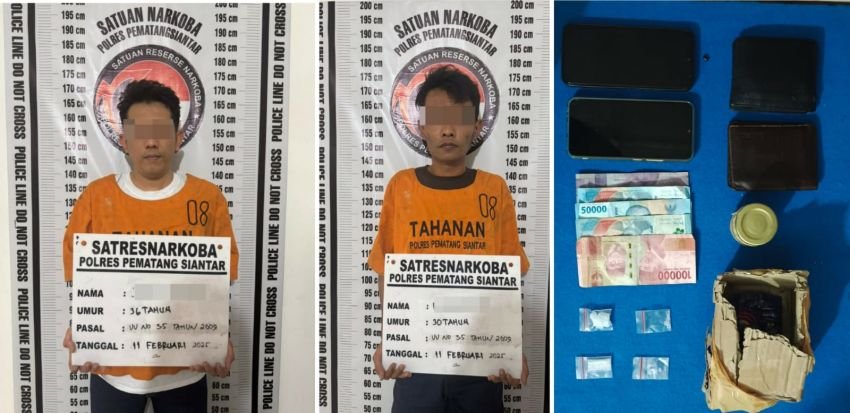 Tersangkut Narkotika, 2 Pria Ditangkap Sat Resnarkoba Polres Pematangsiantar