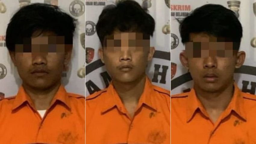 Merampok Motor, Polres Belawan Tangkap 3 Bandit Jalanan Bersajam di Medan Deli