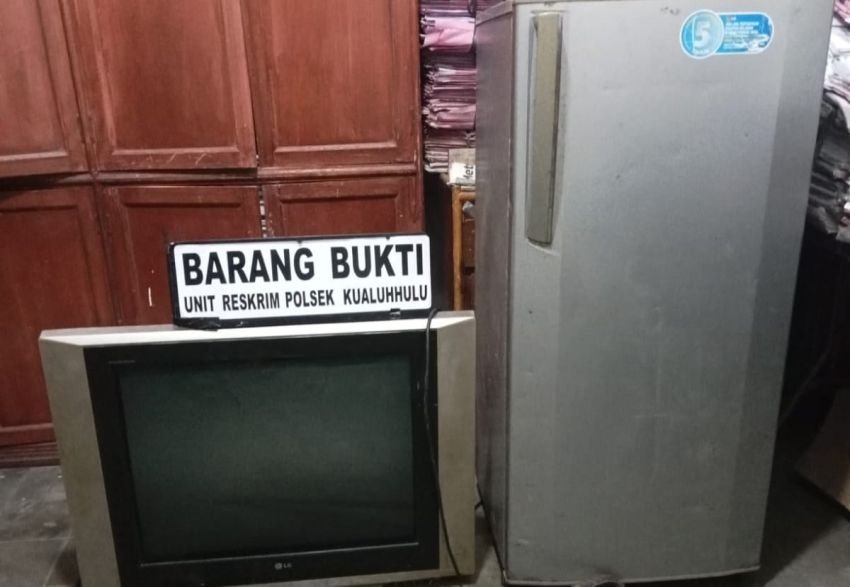 Dua Terduga Pencuri TV dan Kulkas Ditangkap di Tanjungpasir Labura