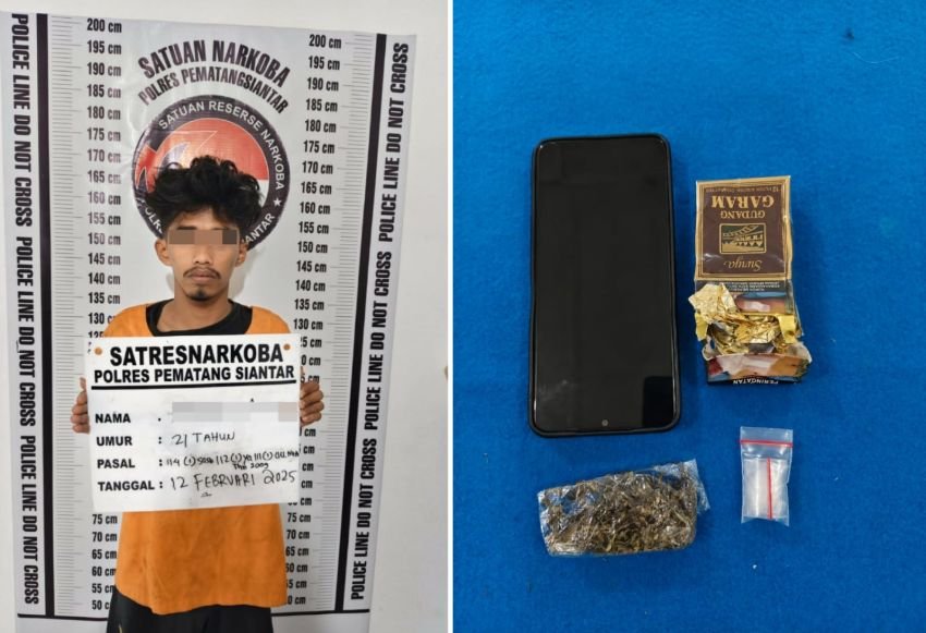 Miliki Sabu dan Ganja, AS Ditangkap Polisi di Pematangsiantar