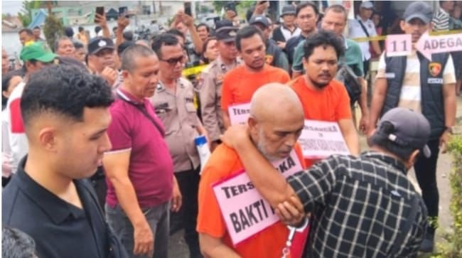 Polsek Sunggal Rekonstruksi Kasus Pembunuhan Matius Ginting