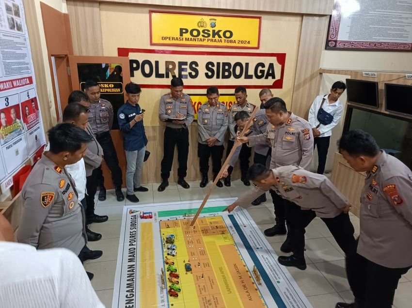 Antisipasi Serangan Fisik Massa, Kapolres Sibolga Pimpin Simulasi Sispam Mako