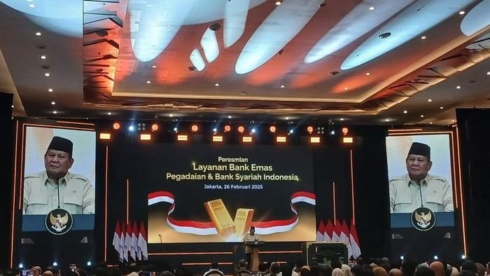 Pertama di Indonesia, Prabowo Resmikan Layanan Bank Emas