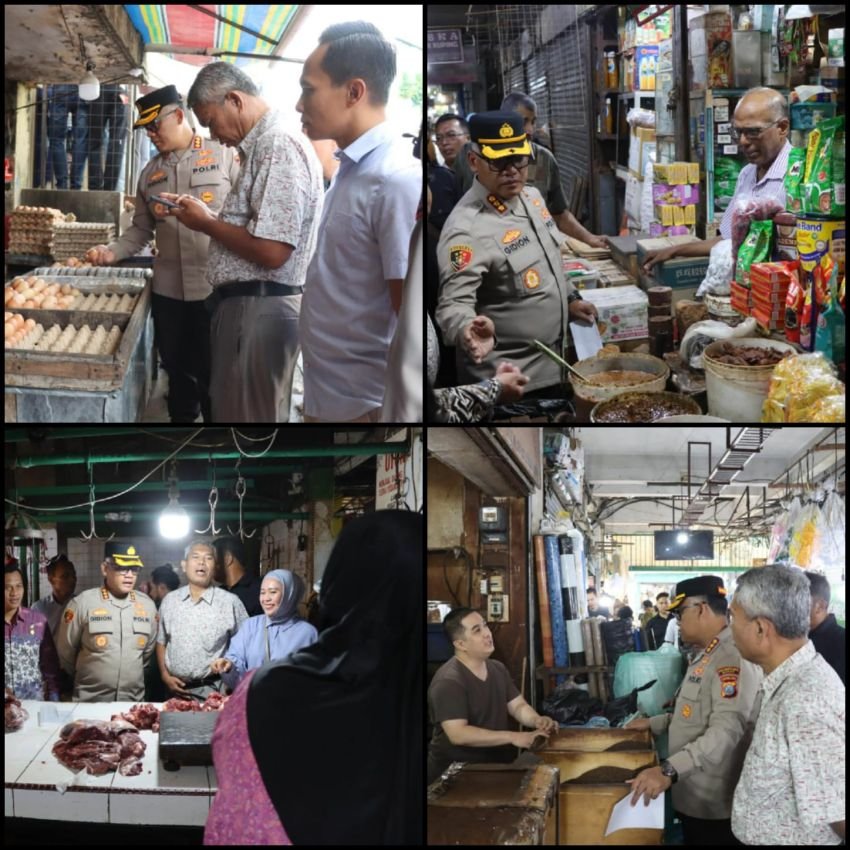 Jelang Bulan Suci Ramadhan 1446 H, Kapolrestabes Medan Cek Harga Bahan Pokok di Pusat Pasar