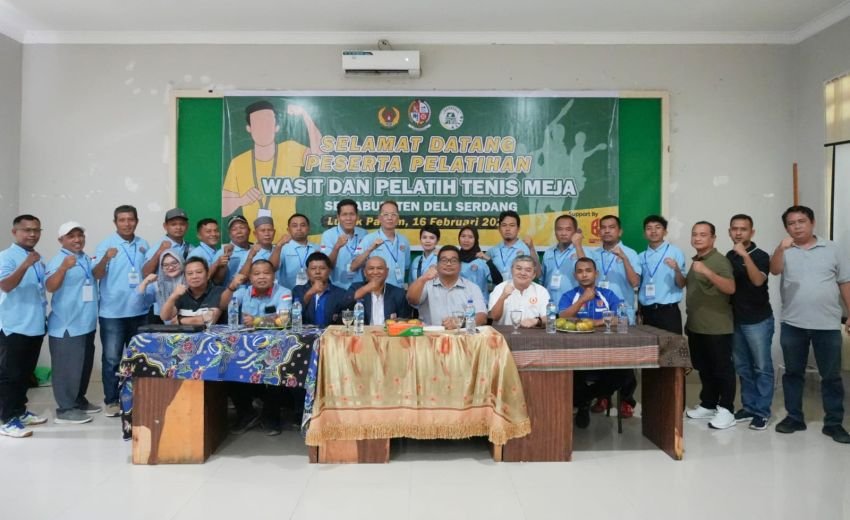 PTMSI Deliserdang Gelar Pelatihan Wasit dan Pelatih Tenis Meja