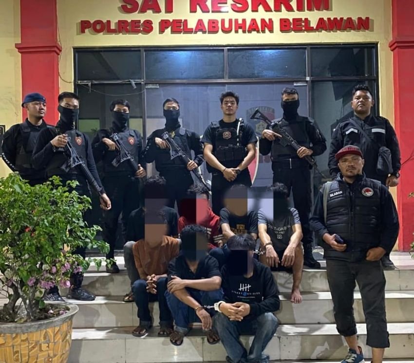 Polres Belawan Tangkap 7 Pelaku Tawuran di Medan Labuhan