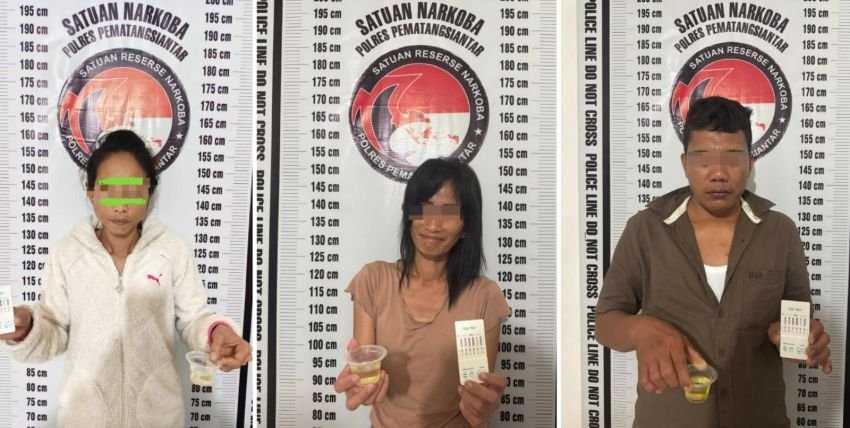 Sat Resnarkoba Polres Pematangsiantar Respon Laporan Warga, 1 Pria dan 2 Wanita Positif Narkoba