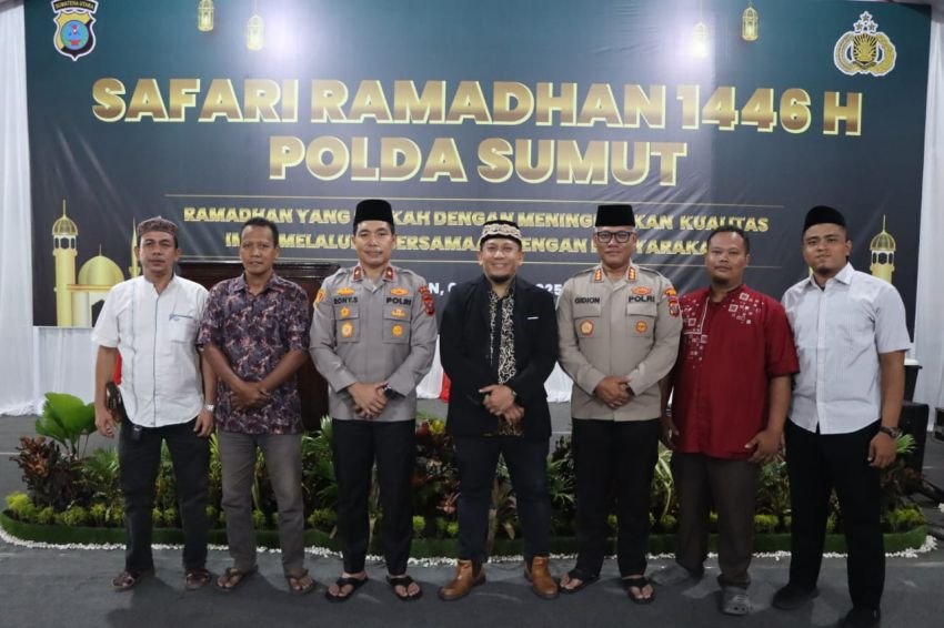 Wakapolda Sumut dan Kapolrestabes Medan Safari Ramadan di Masjid Amal Muslimin