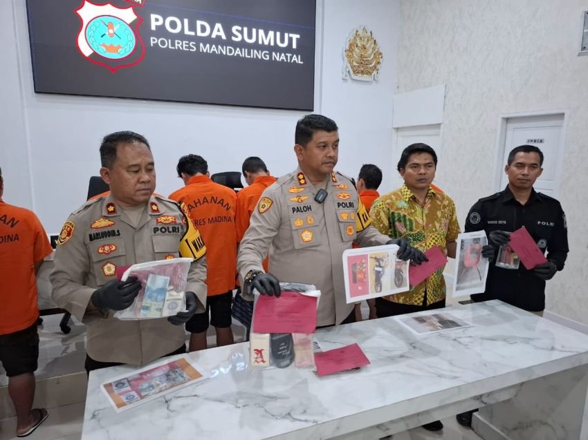 Delapan Hari Gercep Polres Madina Amankan 6 Tersangka Narkoba Antar Kabupaten