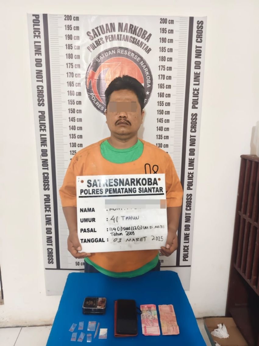 Terlibat Peredaran Sabu, Seorang Pria Ditangkap Polisi di Pematangsiantar