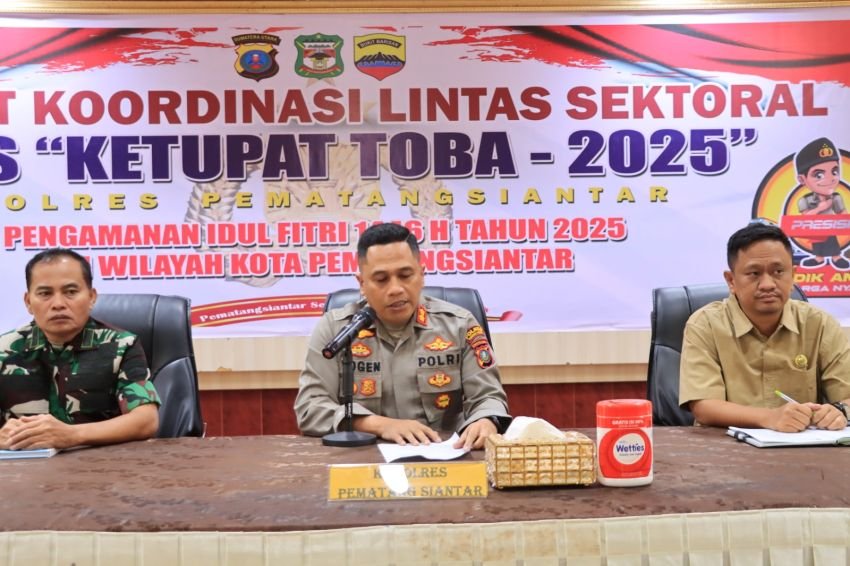 Kapolres Pematangsiantar Pimpin Rakor Lintas Sektoral Ops Ketupat Toba 2025