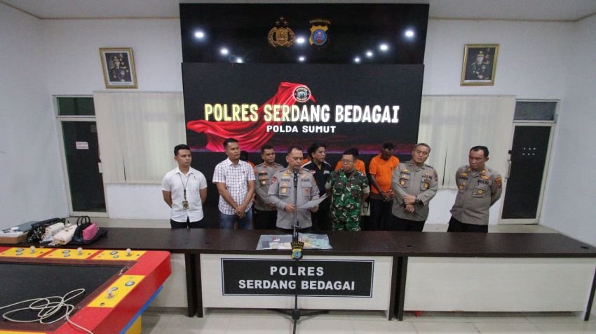 Ungkap Curat dan Perjudian, Polres Sergai Gelar Konferensi Pers