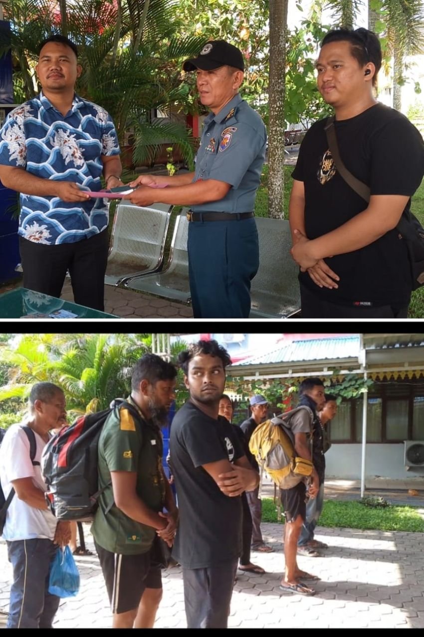 12 PMI Non Prosedural Tangkapan TNI AL Diserahkan ke Imigrasi Tanjungbalai