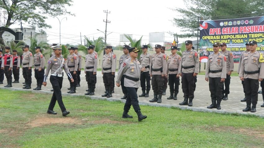 Jelang Arus Mudik, Kapolres Sergai Pimpin Apel Gelar Pasukan Ops Ketupat Toba 2025