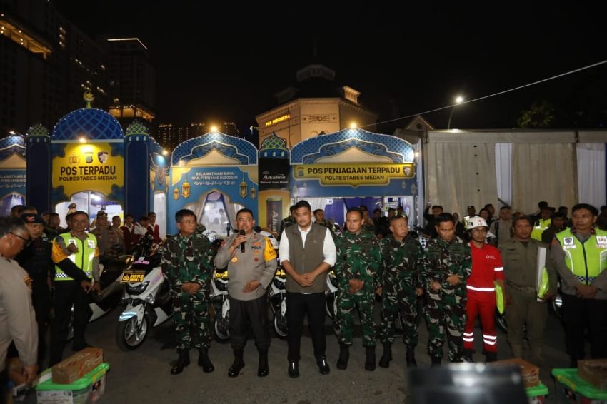 Polda Sumut dan Forkopimda Gelar Patroli Malam Takbiran