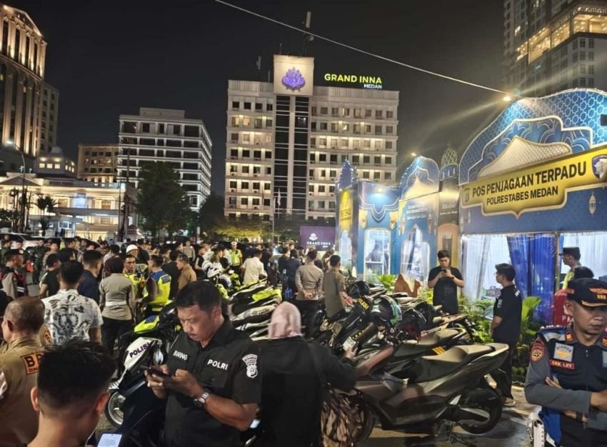 Kapolrestabes Medan Pimpin Apel Kesiapan Pam Malam Takbiran