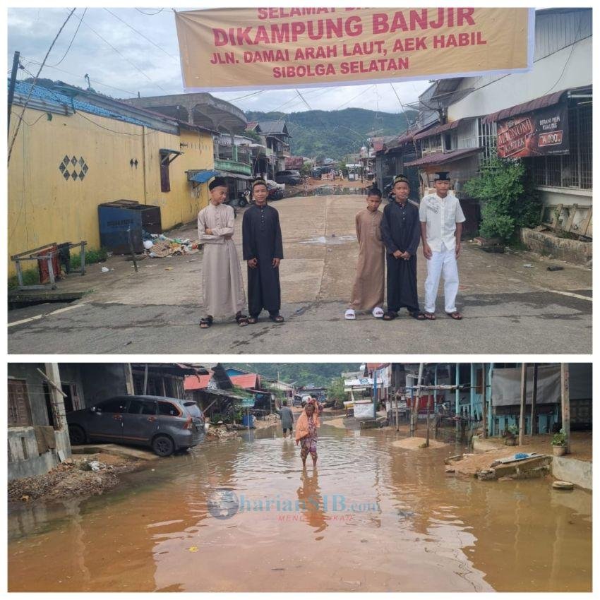 "Kampung Banjir" di Aek Habil Sibolga Butuh Perhatian Pemerintah